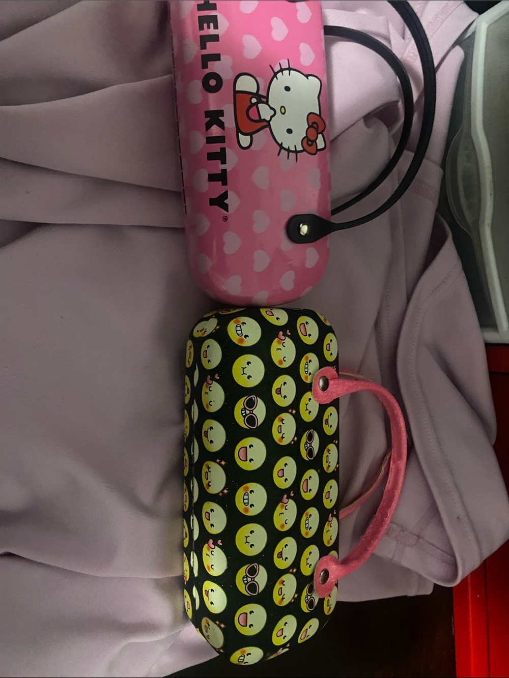 Hello Kitty Pink and Black Kids Accessories Case with Emoticon Friend Case